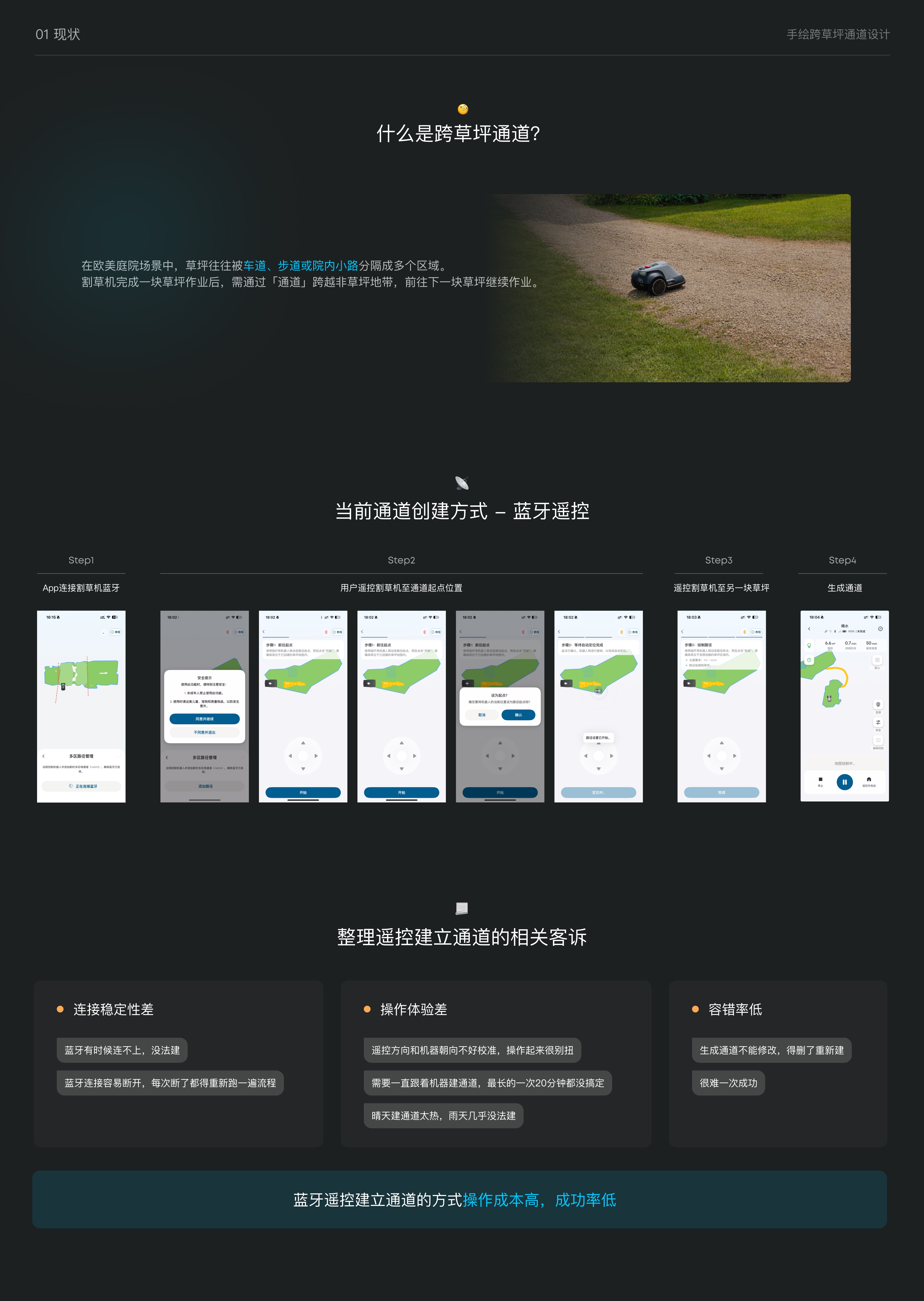 手绘跨草坪通道设计