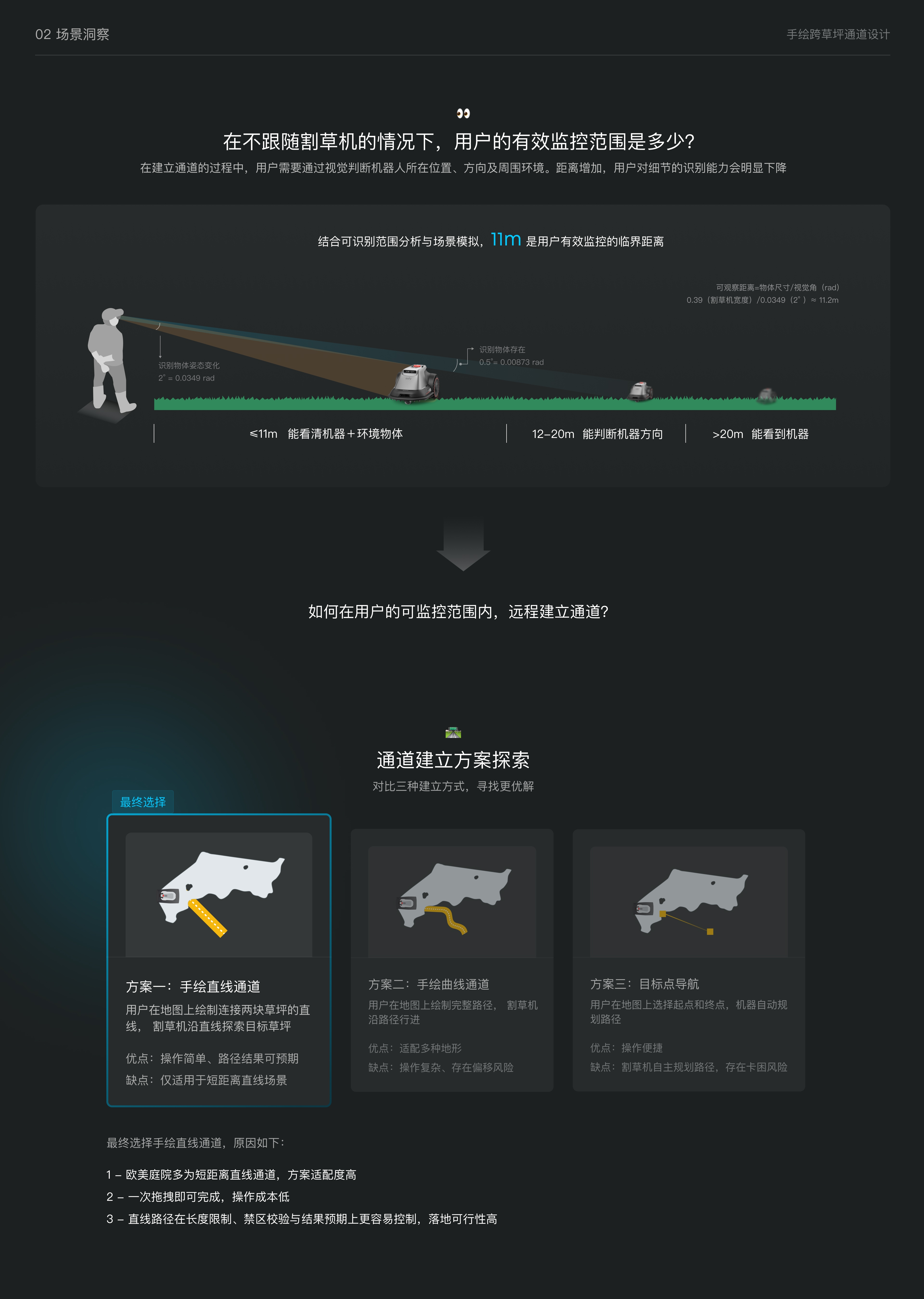 手绘跨草坪通道设计